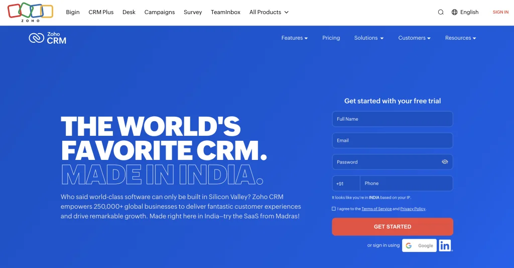 Zoho CRM